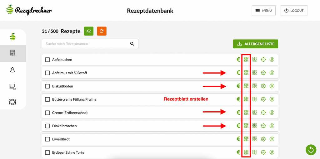 Produktspezifikation oder Datenblatt erstellen für Lebensmittel