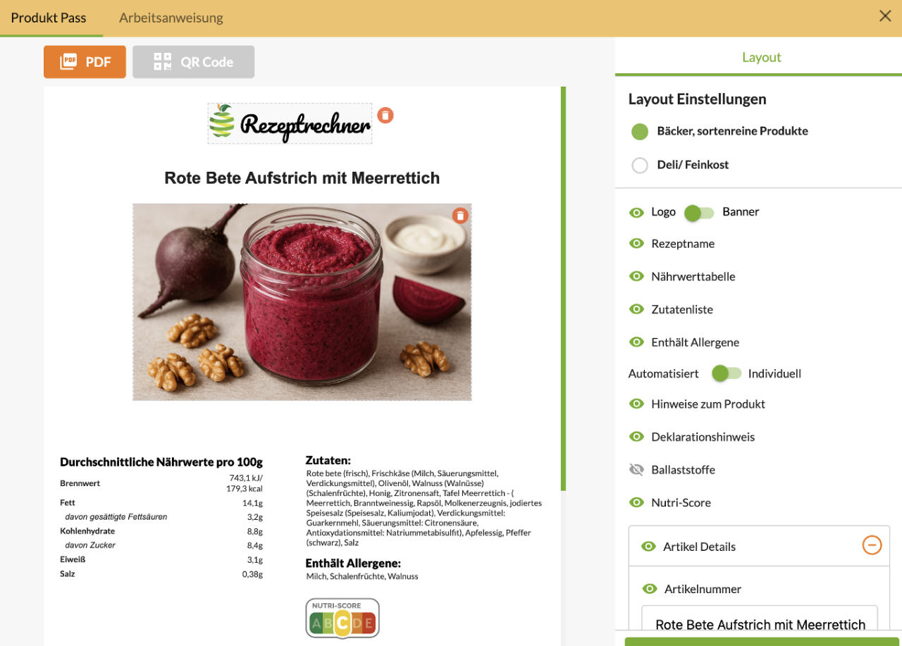 Produktspezifikation